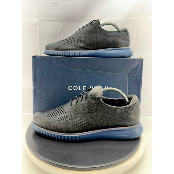 Cole Haan 2.Zerogrand Laser Wing Mens 9.5M Blueberry Leather Oxfords C39960 - Picture 1 of 11